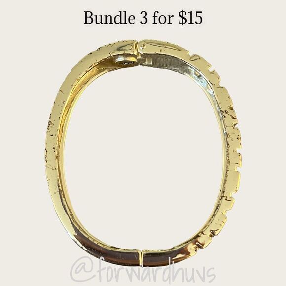 Bundle Sale 3 for $15 | JK Silvertone Hinge Bracelet | Fair Condition Read - Picture 9 of 11